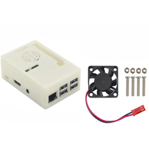 #44073白いラズベリーPi 4B +/4B,白い色ファンとICセンサーキットボックス付き - Product Image 1