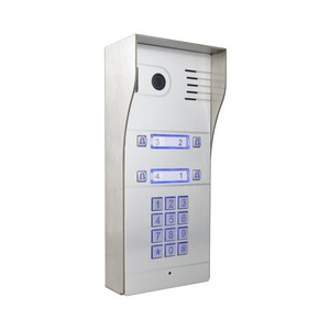 Videoportero de Metal a prueba de agua inteligente basado en la nube, teclado PIN, timbres de llamada directa para 4 apartamentos, sistema de intercomunicación de edificio - Product Image 4