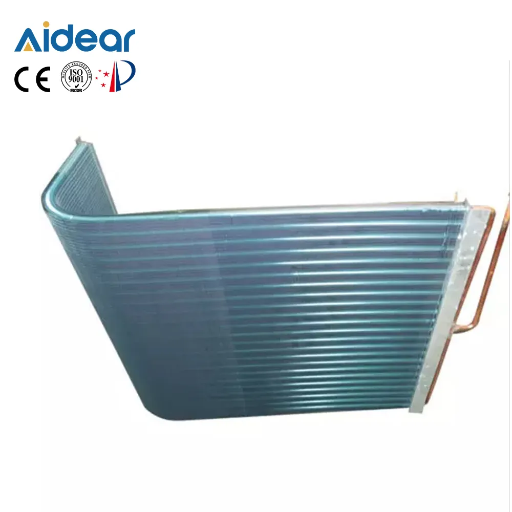 Aidear 스테인레스 스틸 히터 교환기 응축기 납땜 수 공기 증기 알루미늄 티타늄 튜브 핀 증발기 코일 히터