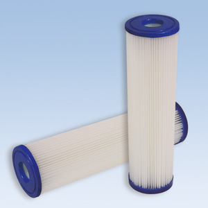 PP pileli % su filtresi kartuşu Polyester 2.5x10 20 4.5x10 20 inç pileli poli filtre ile 5 10 20 mikron - Product Image 1