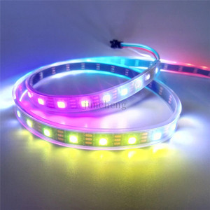 Striscia Led 5V WS2812B WS2812 strisce pixel Led RGB intelligenti indirizzabili individualmente PCB nero/bianco impermeabile - Product Image 2