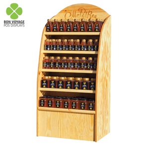 Cửa Hàng Bán Lẻ POS Tầng Thường Vụ Mật Ong Chai Gỗ Kệ Thực Phẩm Hiển Thị Đứng - Product Image 2