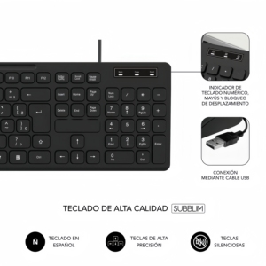 Wired <strong>Keyboard</strong> and Mouse Combo USB Keypad Optical Corded Mouse Full-Size <strong>Computer</strong> <strong>Keyboard</strong> Compatible with PC, Laptop - Product Image 4