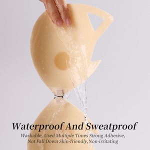 महिलाओं के लिए स्ट्रैपलेस स्टिकी ब्रज को नरम सिलिकॉन स्तन ब्रा ब्रा परांथिन पुनः प्रयोज्य पुश-अप स्पंज सामग्री पर जोर दें - Product Image 5