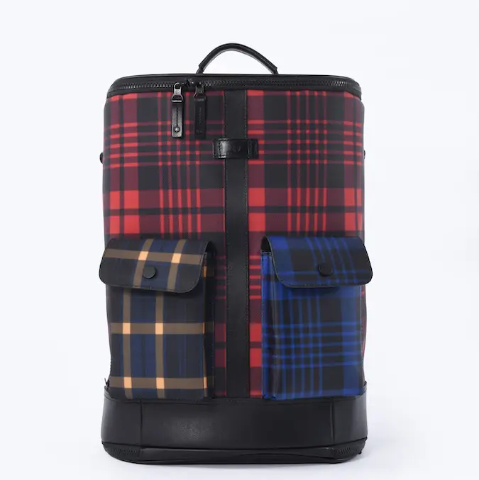 Nova moda elegante anti-roubo multi funcional mochila portátil Tartan para mulheres para meninas