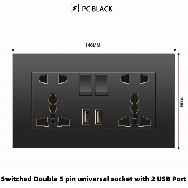 Double socket USB