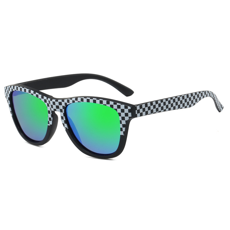 Noir blanc carreaux vert