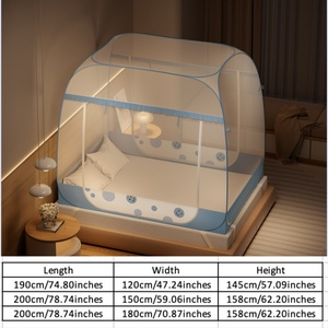 Novo Design Pop-Up Yurt-Style Mosquito <span class=keywords><strong>Net</strong></span> Canopy Portátil Mosquito Dobrável para Cama