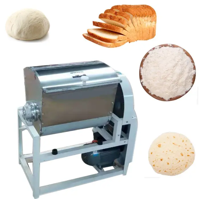 Fazenda doméstica horizontal espiral massa misturador bola pizza pão massa misturador 10kg 25kg mandioca farinha de trigo máquina misturadora para padaria