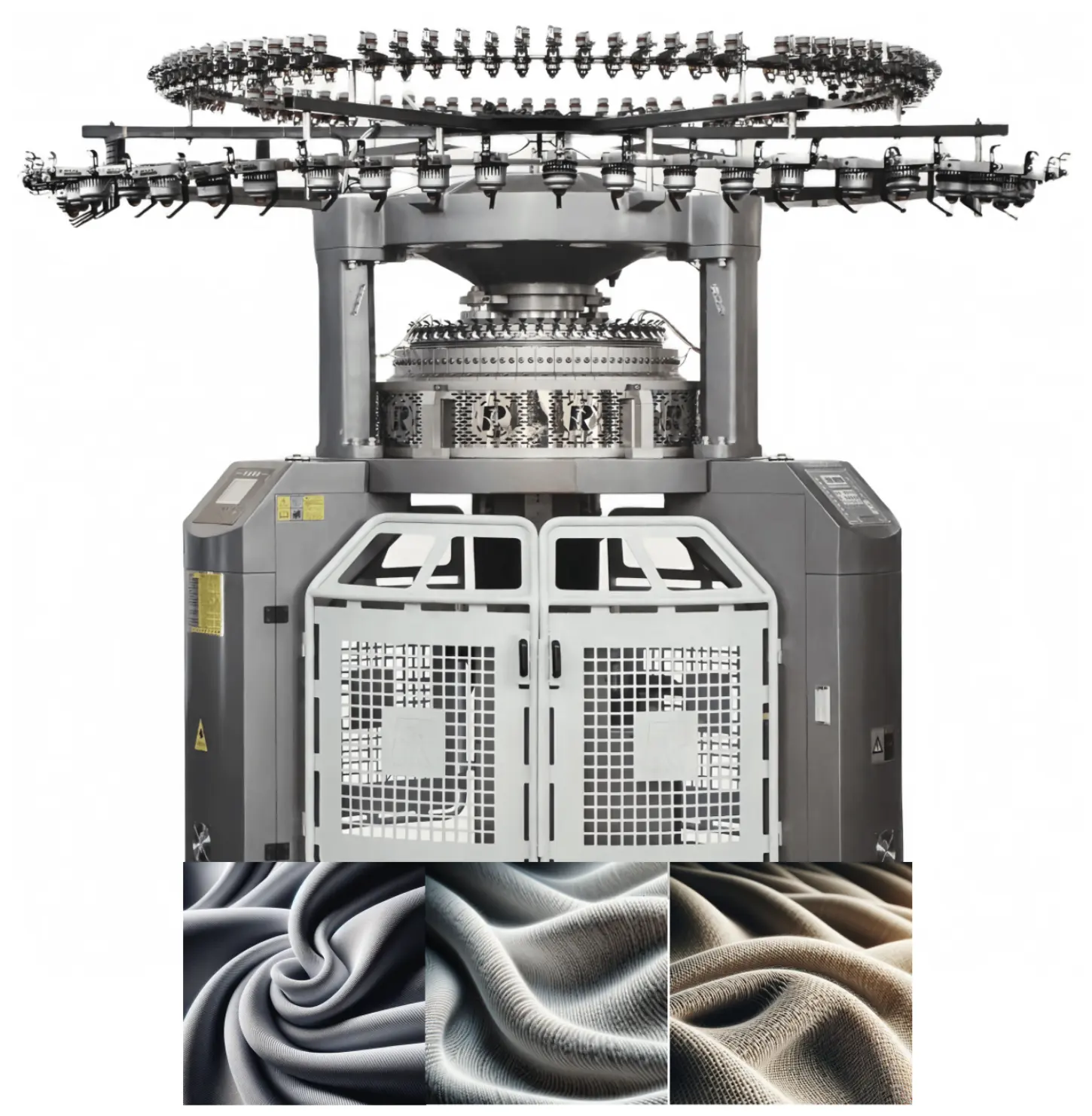 Máquina de tejer circular jacquard digital computarizada de doble cara HuanS Maquinaria textil Telar automático