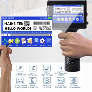 מדפסת הזרקת דיו מיני 600DPI עבור קרטון מתכת ופלסטיק עם הדפסה ברזולוציה גבוהה