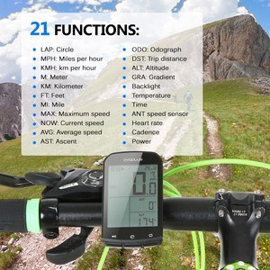 Ordenador inteligente para ciclismo con GPS, inalámbrico, BT 4,0, ANT +, velocímetro Digital, retroiluminación, IPX6, preciso - Product Image 5