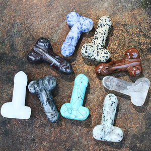 Großhandel natürliche echte Kristalle Heils teine Mini Penis Kristall Penis Kristall Frauen Dildo Penis Edelstein Handwerk Schnitzen - Product Image 1