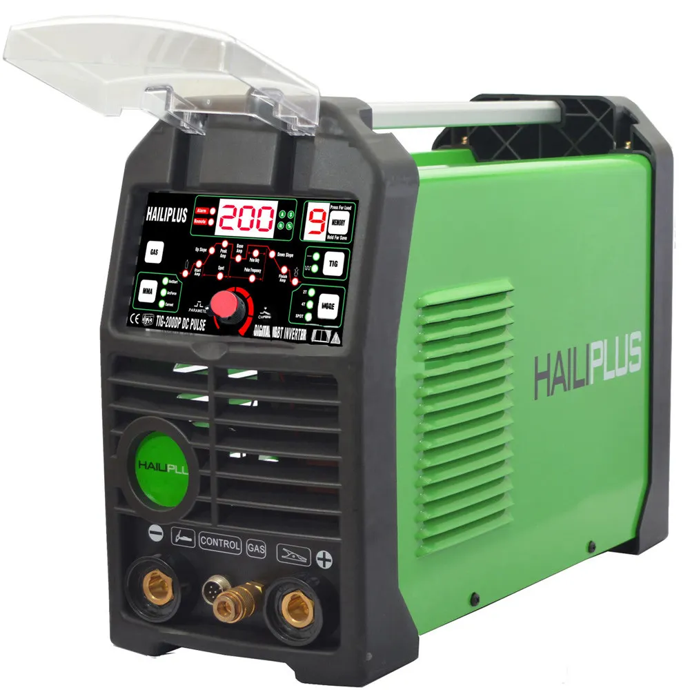 Digital portátil MCU inversor pulso TIG/MMA máquina de soldadura de pulso DC soldador Tig 200A (MCU/TIG-200DP)