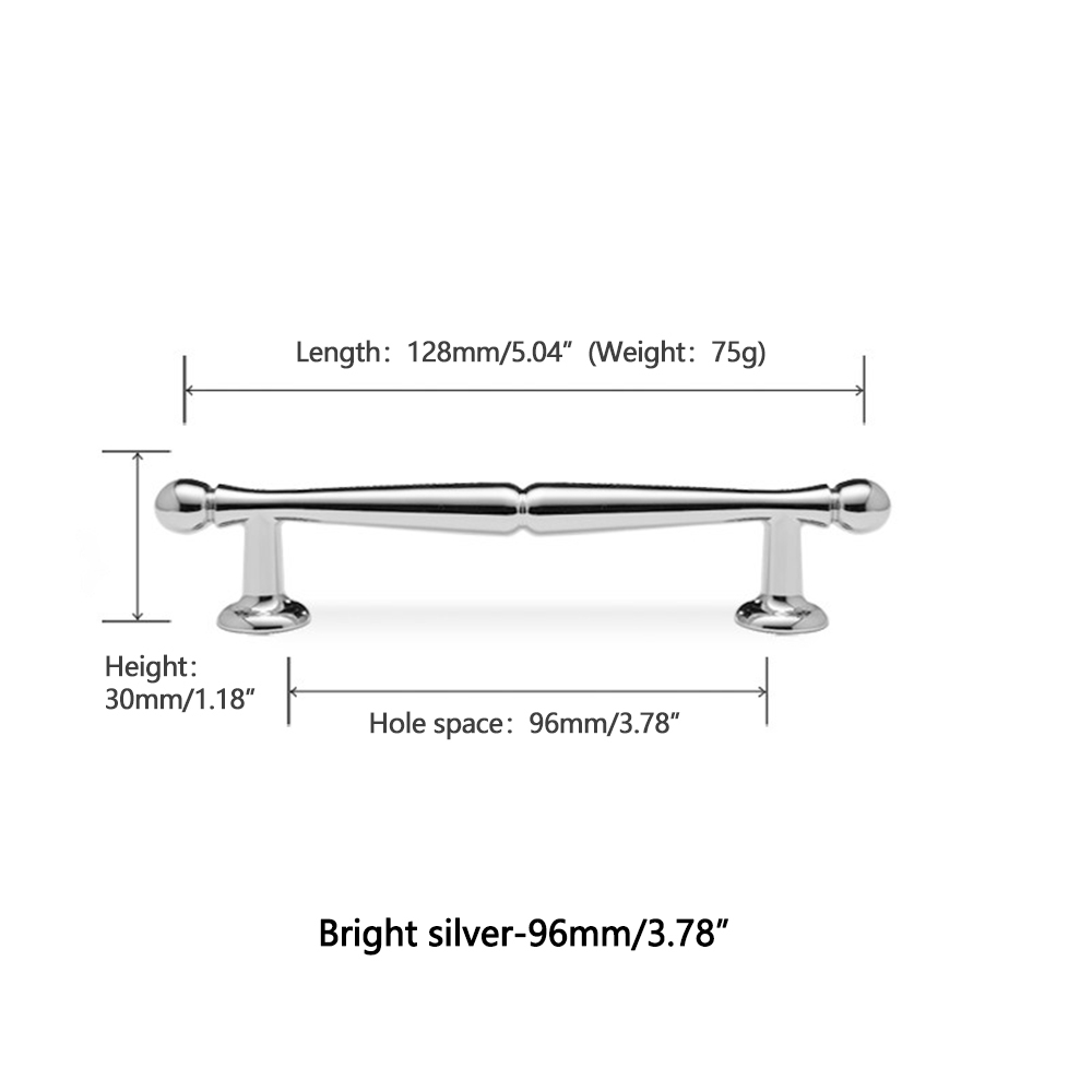 8093 Polished Chrome-96mm/3.75" Hole Center