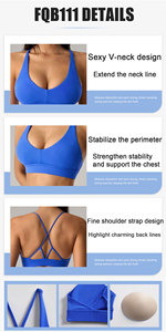 Halter chéo trở lại áo ngực thể thao Nylon/Polyester cường độ cao dây đeo chéo backless liền mạch thể thao phòng tập thể dục tập thể dục mặc Yoga Tops - Product Image 4