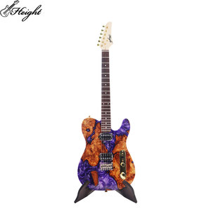 Vendita Diretta dalla Fabbrica Chitarra Elettrica in Legno Viola con Pickup H-H OEM ODM Accettati Materiale Fondo/Fasce in Acero - Product Image 1