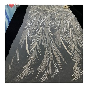 Trắng Floral Sequin Đính Cườm Ren Vải, Couture Ren Bridal Wedding Dress, Berta Bridal Dress Ren Vải - Product Image 3