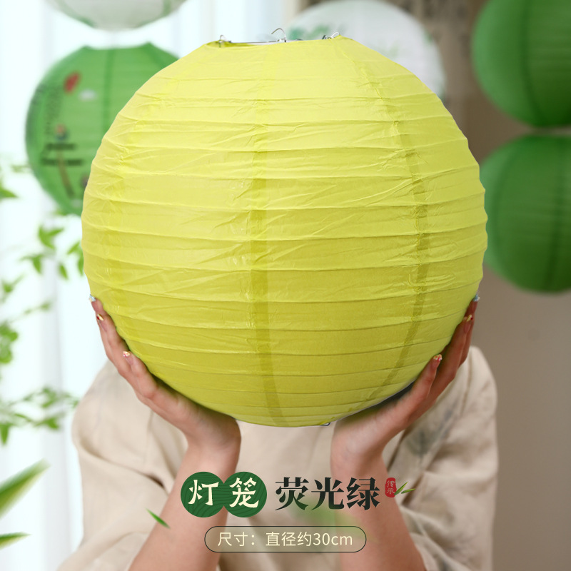 Lanterne verte fluorescente (12 pouces 30cm)