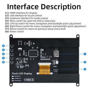 Benutzer definierte 7-Zoll-IPS-LCD-Bildschirm 1024*600 Raspberry Pi LCD-Modul - Product Image 4