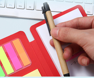 Button Design Kraft papier Cover Aufkleber Note Memo Pad Buch Convenience Note Kombination Sticky Book Tab Notebook mit Stift - Product Image 6