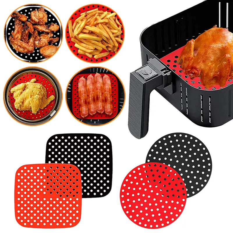 Tapis de cuisson carré en Silicone pour friteuse à Air, résistant à la chaleur, offre spéciale