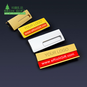 Tùy Chỉnh Thép Không Gỉ Laser Kim Loại Nhân Viên Tên Tags Cho Văn Phòng Đồng Trống Hình Chữ Nhật Tên Khách Sạn Tag <span class=keywords><strong>Badge</strong></span> Kim Loại Nhựa Làm Việc <span class=keywords><strong>Logo</strong></span> - Product Image 1