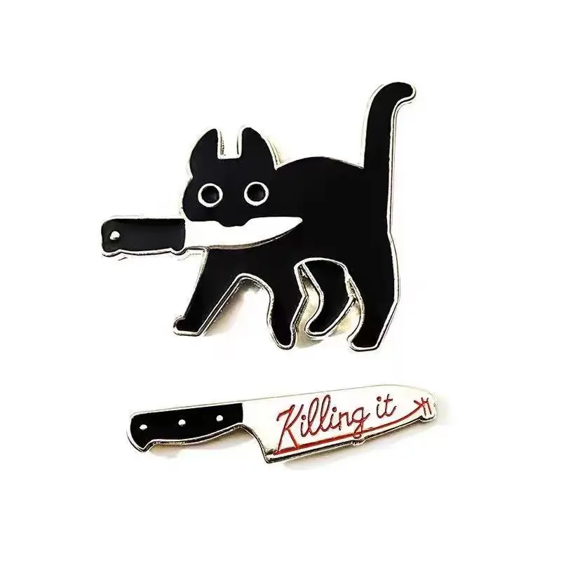 Hot-Selling Bonito Gato Pinos para Roupas E Chapéu Mulheres Meninas Pin Broches Esmalte Cat Metal Pin