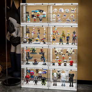 En Stock, vitrina acrílica, caja de almacenamiento transparente, figuras de acción de cubo, figuritas en miniatura, protección a prueba de polvo con luz - Product Image 6