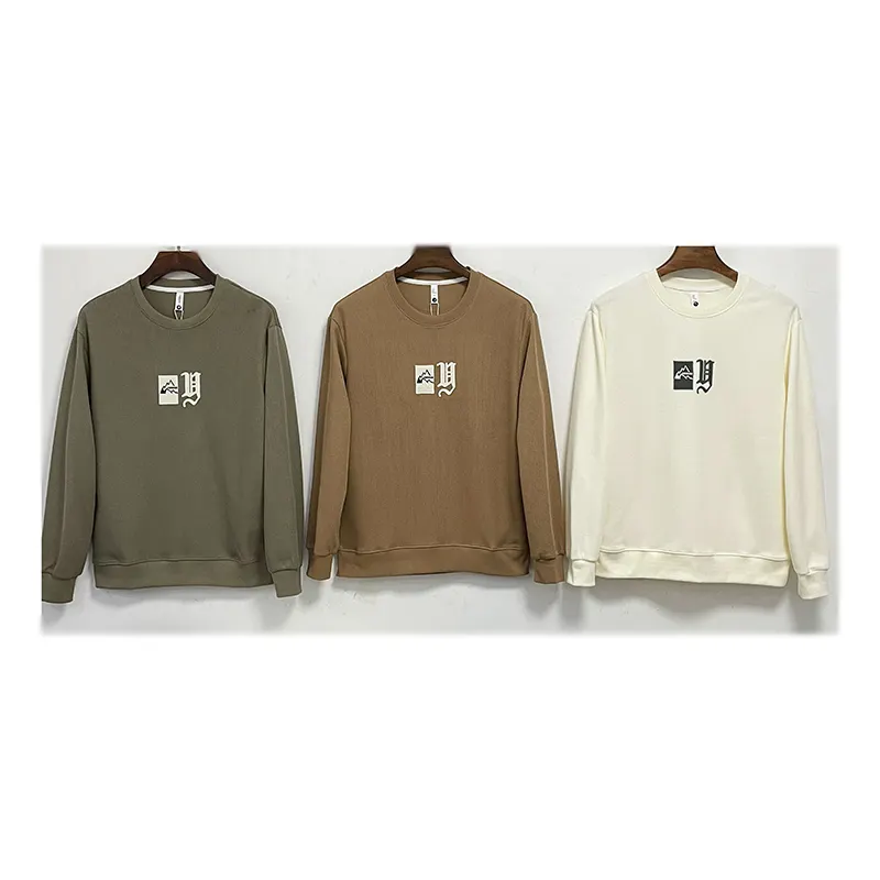 Felpa ricamata G-SDQL con Logo personalizzato Casual maglione Pullover di ciottoli di cotone di alta qualità per gli uomini felpa Vintage