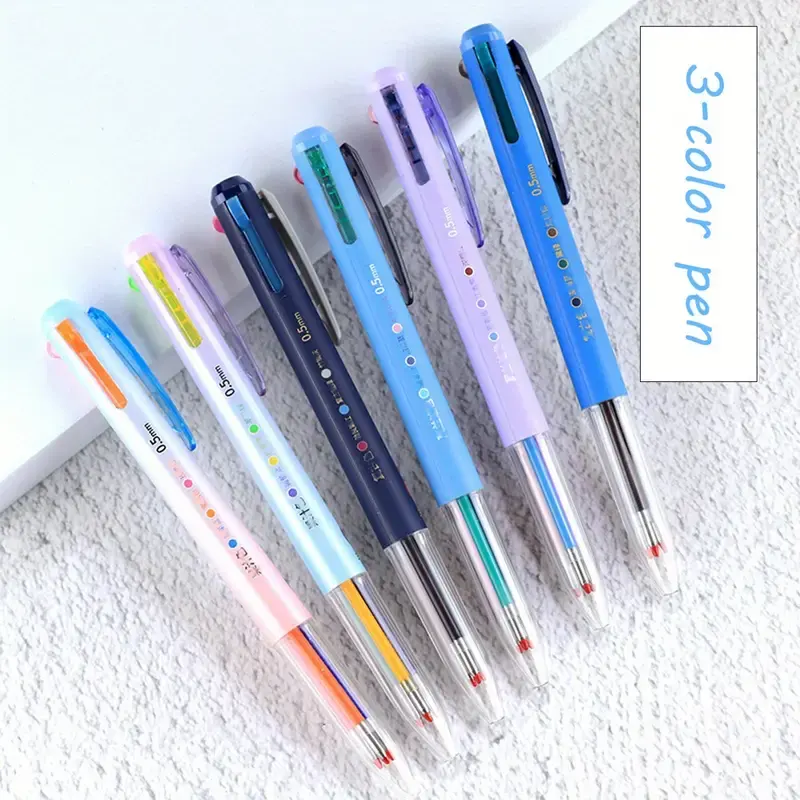 6pcs Retractable Gel Ink Pens: Smooth Writing, Extra Fine Point Tip, 0.5mm,- Perfect for Journaling, Note Taking & Coloring!