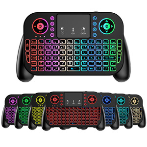 Hot Factory 2.4GHz <strong>Wireless</strong> Mini Portable Large Touchpad V8 <strong>Keyboard</strong> Adjustment Backlight Handle Factory with bluetooth <strong>Function</strong> - Product Image 2