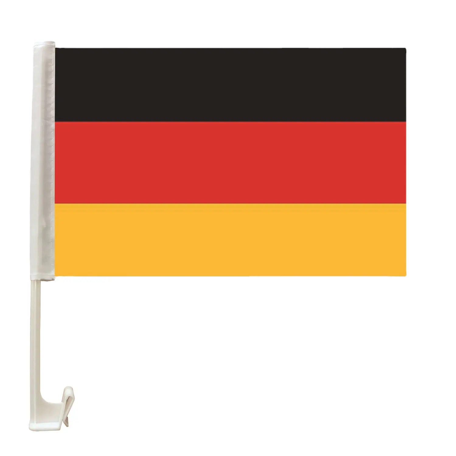 Vente en gros de drapeaux de voiture personnalisés 30*45cm drapeau de fenêtre de voiture Allemagne vente en ligne de drapeaux de fenêtre de voiture à impression numérique pays national