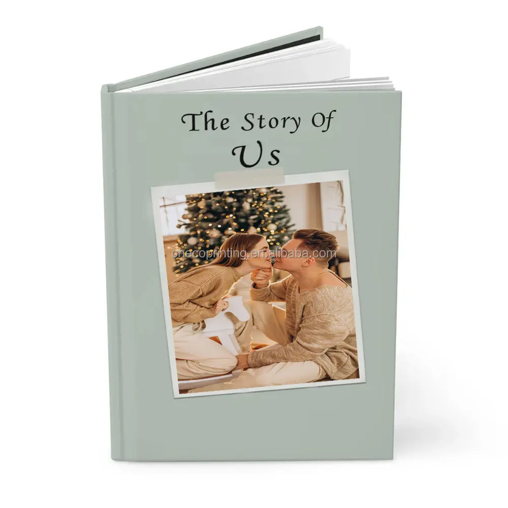 Buku foto tahun pertama kami personalisasi cerita pasangan cetak kustom pernikahan