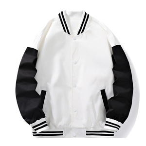 Toptan erkek siyah toplu <span class=keywords><strong>2xl</strong></span> açık günlük ceketler erkek ve kadın evrensel özel Logo gençlik koleji bombacı ceketler