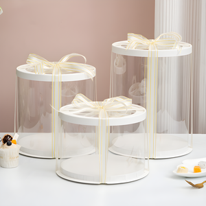 Transparent Cake <strong>Box</strong> Transparent Cover 3-In-1 Multi-Size Baking Package 6 8 12-Inch <strong>Round</strong> Cake <strong>Box</strong> Flower Plush <strong>Toy</strong> <strong>Box</strong> - Product Image 1