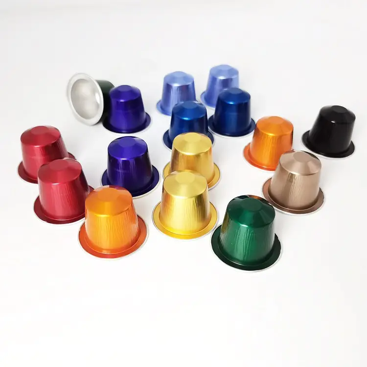 Nhôm thực phẩm Lá nắp cho phân hủy sinh học Nespresso rỗng cà phê viên nang Pod tái sử dụng 54mm