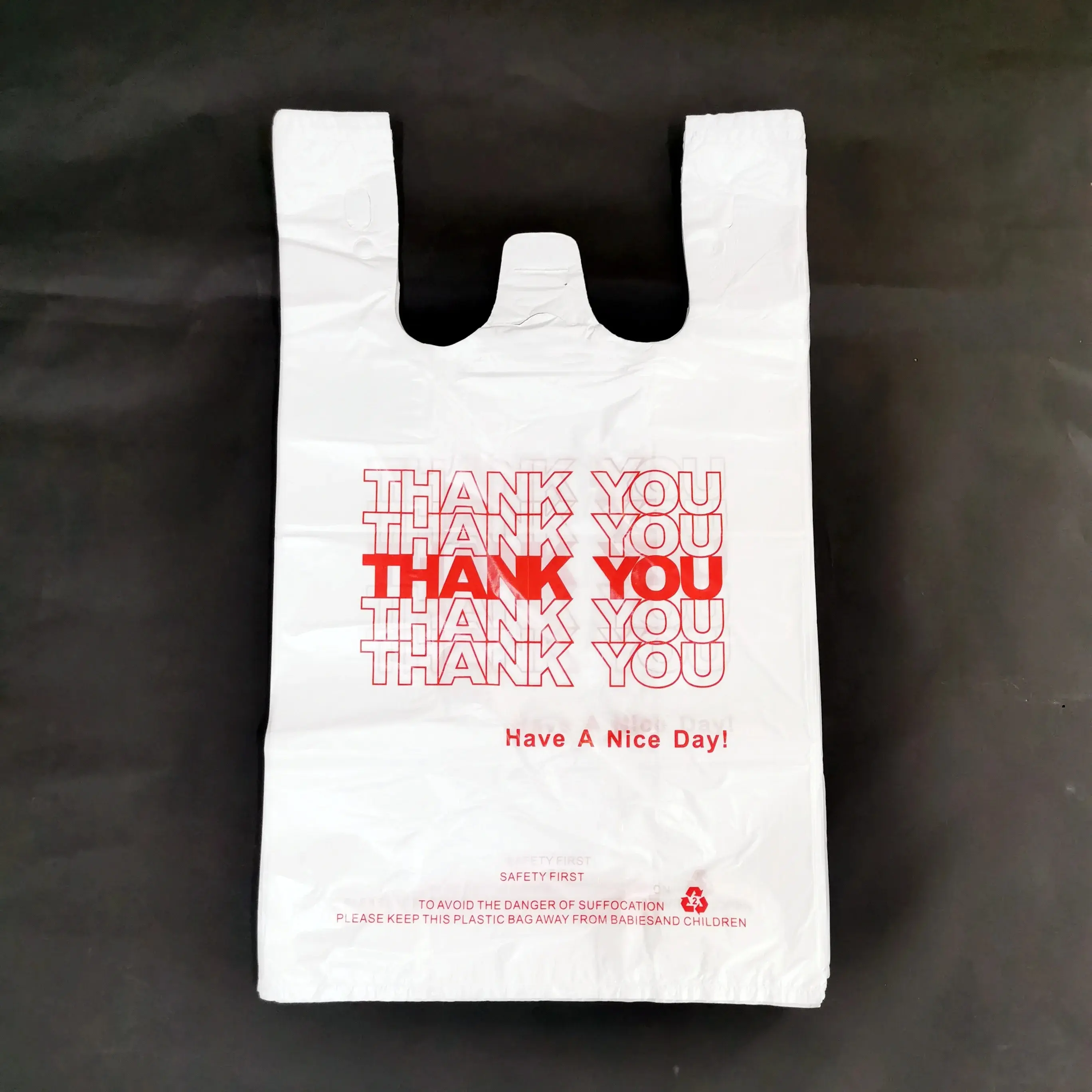 Plástico descartável HDPE/LDPE t-shirt Transportadora Shopping Polythene bag Supermercado mercearia varejo saco