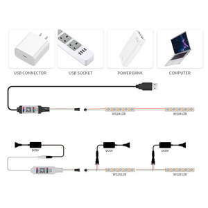 WS2811 WS2812 Bluetooth RGBIC светодиодный контроллер 2,4 г 24 клавиши удаленное приложение Bluetooth для WS2811 RGB пикселей Светодиодная лента диммер DC5-24V - Product Image 3