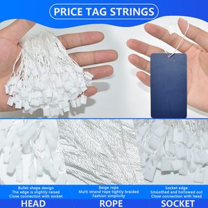 <strong>Hang</strong> <strong>Tag</strong> <strong>String</strong> White 7&quot; 1000Pcs Nylon Snap Lock Pin <strong>Loop</strong> Fastener Hook Ties Easy and Fast to Attach - Product Image 5