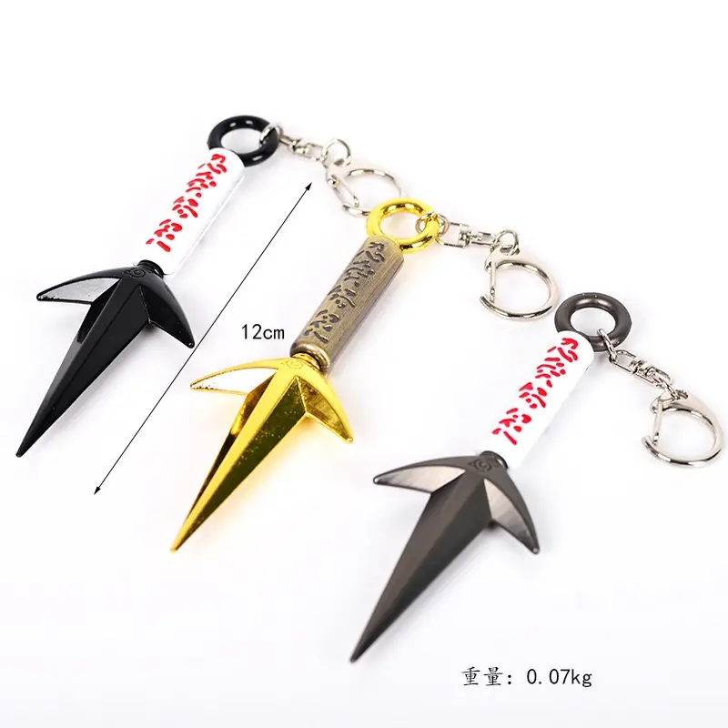 Kunai Ninja portachiavi per chiavi auto borse zaino accessori Anime portachiavi cartone animato M-085