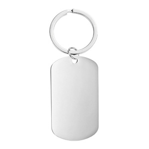 Özel QR kodu anahtarlık boş paslanmaz çelik barkod anahtarlık kimlik numarası otel adı kart lazer gravür metal boş anahtar zincirleri - Product Image 1