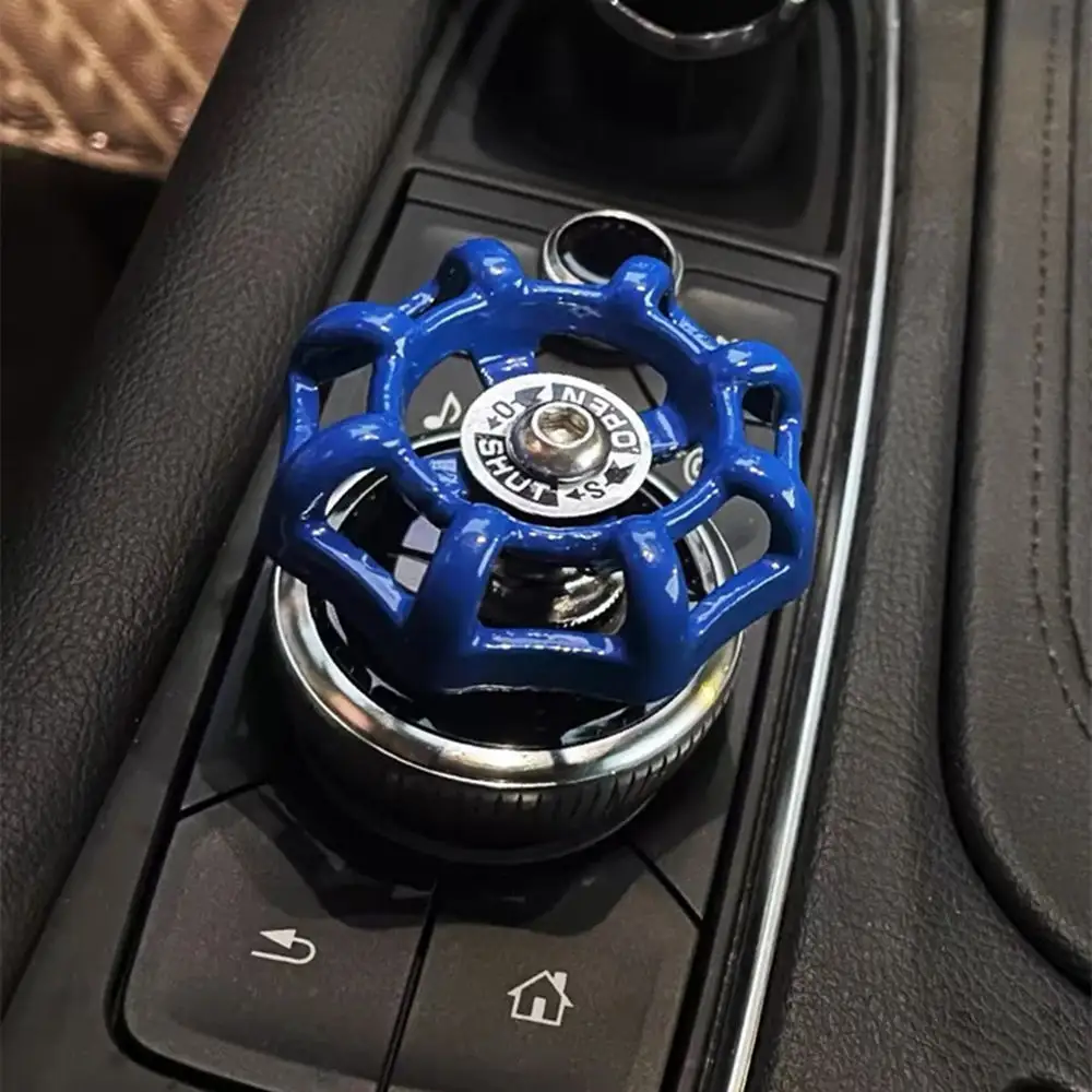 Soupape de commande centrale en métal décoration voiture pâte robinet interrupteur voiture bouton bâton clé engrenage poignée accessoires
