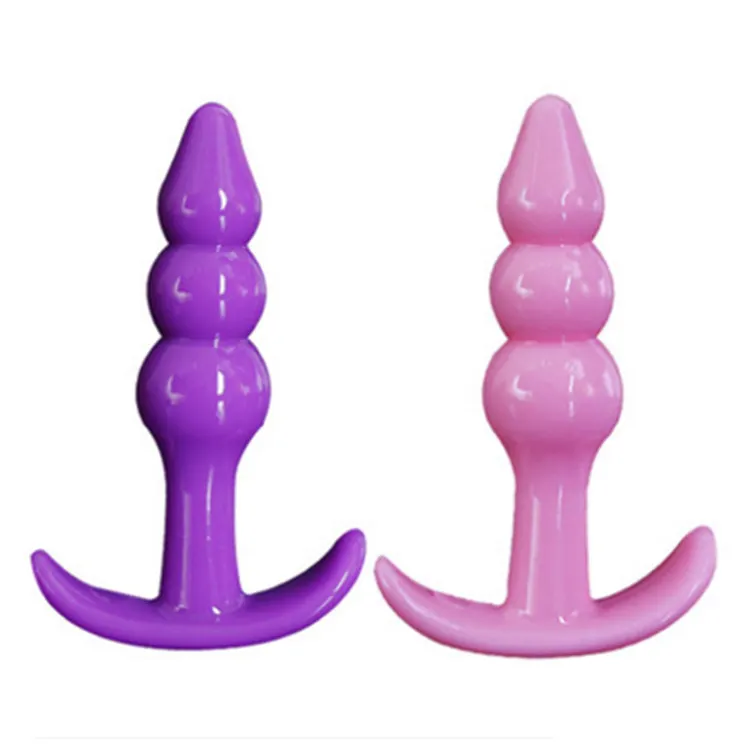 Fábrica Venda Diretamente Medical Silicone Sexy Brinquedos Três Contas Anal Butt Rectal Plug Para Homens Mulheres