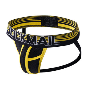 JM Men's Sexy Double T-Back Jockstrap New <strong>Underwear</strong> with Low Waist Hip Lifting Breathable Mesh Knitted Fabric - Product Image 2