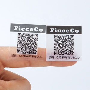 Benutzer definiertes Drucke tikett PVC variabler Barcode/QR-Code entfernbarer Aufkleber QR-Code Barcode Aufkleber ungültig mit QR-Code