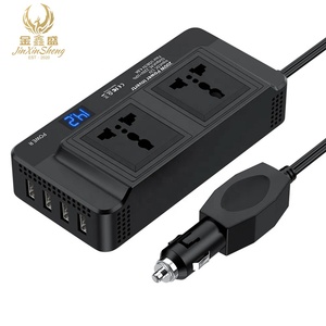 Inversor de potencia directa de fábrica 200W Entrada de enchufe universal dual 12V a salida 220V inversor 4USB interfaz QC3.0X2 + 5V2.4AX2 - Product Image 3