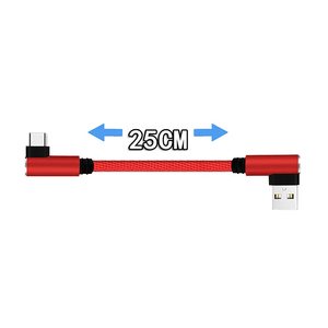 90度スマートフォンタブレットタイプCマイクロUSB充電器ケーブル0.25Mショートコード5A高速充電Samsung for Huawei USB Data Ca