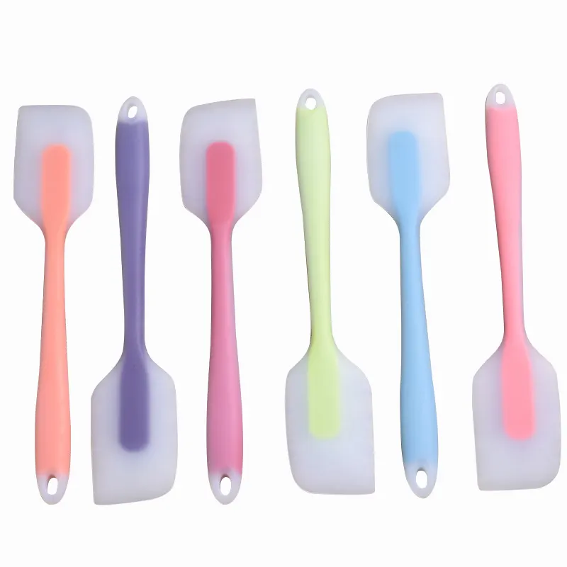 Silicone 2 In 1 Spatula Spoon Kitchen Silicone Utensil Baking Set For BBQ Cream Icing Heat Resistant Cake Spatulas Set