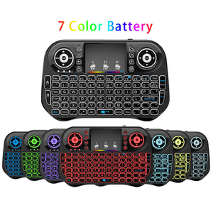 Hot Selling Colourful Mini 2.4G Wireless <strong>Keyboard</strong> I10 Air Mouse Balcklit <strong>Keyboard</strong> Mouse with Touchpad - Product Image 1